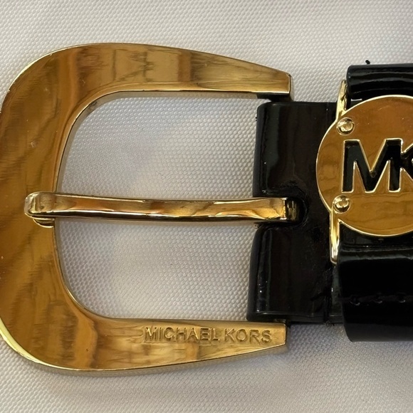MICHAEL Michael Kors Black Synthetic Leather Belt Size M main image 9